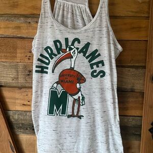 MIAMI HURRICANES loose fitting tank top. Size M